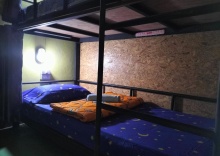 Кровать в общем номере с 6 комнатами в Chiang Mai Panda Hostel