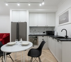 Двухместные апартаменты Superior двуспальная кровать в Апартаменты Румер в современном жилом комплексе у ТЦ Дана Молл