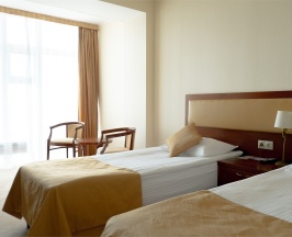 Двухместный номер с панорамным окном (TWIN PANORAMA 21/22 этаж) в Gala Hotel