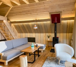АРК-шале ПРЕМИУМ (Свадебный) 2 DBL 1line (sea view) в Titovka arctic river park