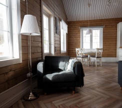 Скандинавский дом с видом на озеро в Forrest Lodge Karelia
