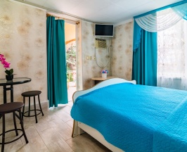 Комната стандарт с 1 двуспальной кроватью Бирюза в Аэлита