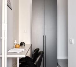 Апартаменты студия с 1 двуспальной кроватью в Apartments Private (Апартментс Прайвит) на шоссе Волоколамское
