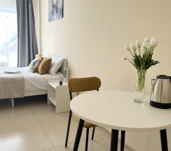 Трехместный номер с двуспальной и полутора спальной кроватью в Дисней