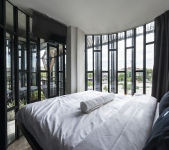 Двухместный номер Economy с видом на город двуспальная кровать в Chingcha Bangkok - Hostel