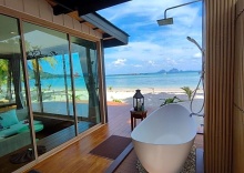 Двухместный люкс с видом на море двуспальная кровать в Koh Mook Sivalai Beach Resort