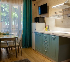 Двухместный семейный номер Classic с красивым видом из окна двуспальная кровать и диван в Wolf