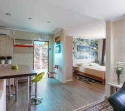 Номер студия семейный с 1 двуспальной кроватью в Villa Victoria