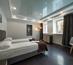 ДВУХМЕСТНЫЙ НОМЕР С 2 ОДНОСПАЛЬНЫМИ КРОВАТЯМИ и общей ванной комнатой в Proloft city hostel&rooms