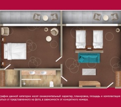 Номер Executive Suite Great с двуспальной кроватью, двумя односпальными кроватями в Movenpick Resort&SPA Anapa Miracleon
