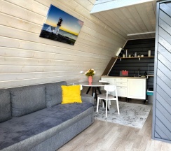 A-Frame №1 (оснащение дома, банного чана и бани см. Подробнее) в Dacha