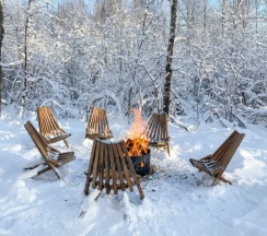 №1 A-Frame 60m2 с купелью (оснащение дома, стоимость купели и бани см. Подробнее) в Les holidays