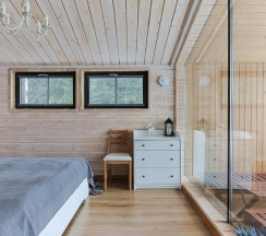 Коттедж Шон с панорамной баней для 7-ми гостей в Rodioncevo Eco Village