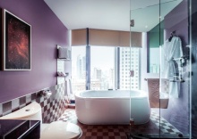 Двухместная Sky Room Continent Panorama View двуспальная кровать в The Continent Hotel Sukhumvit / Asok BTS Bangkok by Compass Hospitality