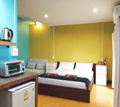 Двухместная студия с видом на сад двуспальная кровать в 60 Bluehouse - Hostel
