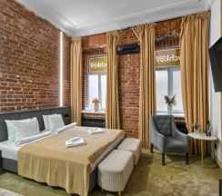дизайнерский люкс с ванной в Tuchkov hotel