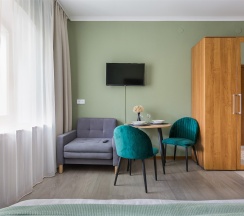Апартаменты для троих гостей с 1 большой кроватью (3й или 4й этаж) в Rent Apartment SPb Forte