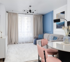 Ocean - премиум-апартаменты с отдельной спальней около м.Сокол (10 этаж, до 4 гостей) в Smart Lofts Moscow