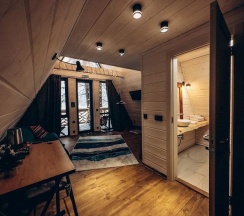 №6 | A-Frame с одной спальней и камином на террасе в Etnica
