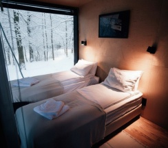 Домик с двумя односпальными кроватями в Сила ветра