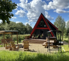 Участок с домиком "Помидор" А-фрейм категории комфорт в Ланьдиво