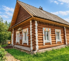 Большая Изба "Арамильская" с русской печью, беседкой, мангал в Парк сказов