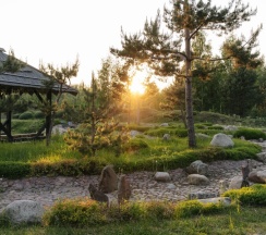 Шале в японском саду в Шале Мануки эн
