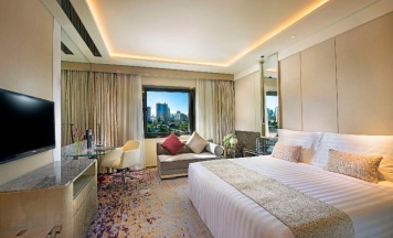 Двухместный номер Deluxe с видом на реку двуспальная кровать в Kempinski Hotel Beijing Yansha Center