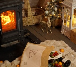 Дом (синий) с панорамным видом на лес в Casa Ruza