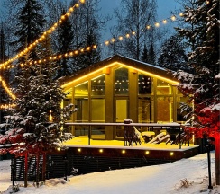 Дом «SILVER» с банным чаном на террасе в Luxe House