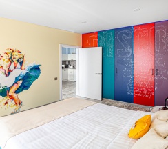 Апартаменты с балконом и с красивым видом из окна в Апартаменты 2-комнатные Music House