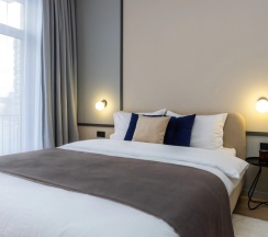 Апартаменты с балконом и с видом на парк в Апартаменты Pinterest на набережной реки Свислочь рядом с отелем Пекин