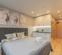 Студия 25 квм на двоих  рядом с метро и вокзалом в SalutApart 2W Энергетиков 2/2