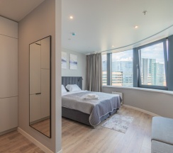 Студия 25 кв м на троих около вокзала и метро в SalutApart 2W Энергетиков 2/2