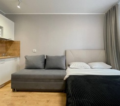 Апартаменты в ЖК "START"  (спальные места 2+2), (Метро Парнас, 15 минут пешком) в Rauktis apartments