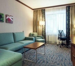 Двухместный люкс c 1 комнатой двуспальная кровать в Hilton Garden Inn Astana