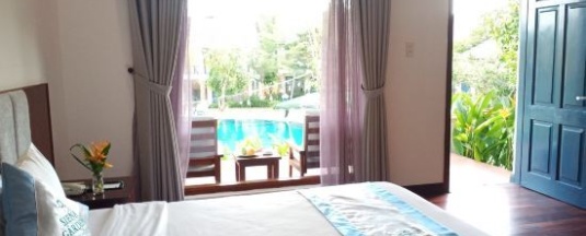 Двухместный номер Deluxe с видом на бассейн двуспальная кровать в Santa Garden Resort