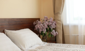 Одноместный номер с двуспальной кроватью в Аист