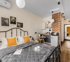Orange - 2х местные апартаменты-студия у Ботанического сада (2 этаж) в Smart Lofts Moscow