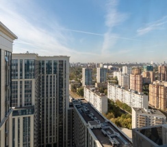 Апартамент 16 Дизайнерский двухуровневый лофт для 2-4 гостей с видом на Москву (с душем) в Ap-in aparts