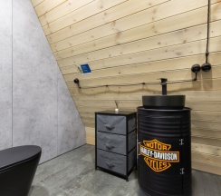 №3 A-Frame 60m2 с купелью (оснащение дома, стоимость купели и бани см. Подробнее) в Les holidays