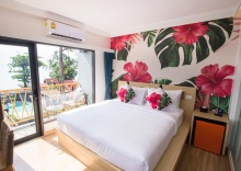 Двухместный номер Deluxe с видом на море двуспальная кровать в Lub d Koh Samui Chaweng Beach - Hostel