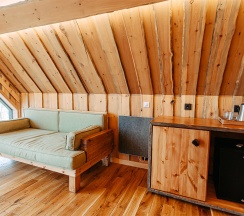 АРК-шале СТАНДАРТ DBL 1 Двуспальная Кровать в Titovka arctic river park