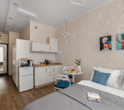 Blue - 2х местные апартаменты-студия у Ботанического сада (4 этаж) в Smart Lofts Moscow