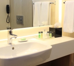 Двухместный номер Superior с видом на город двуспальная кровать в Dedeman Oskemen Hotel