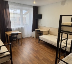 Четырехместный номер с общей ванной комнатой на мансарде №34 в Акспай