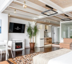 Sea view apartments - Family suite (Ванна с панорамным видом на море и камин. Размещение до 5 гостей), Станюковича 48/5 в Vvo apartments group