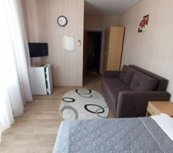 Полулюкс (Двухместный номер с двуспальной кроватью + 2 доп. места (раскладной диван) с балконом) в Синяя крыша