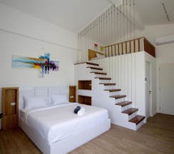 Двухместная вилла двуспальная кровать в Happy Family Villa