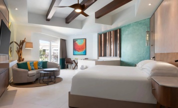 Двухместный полулюкс Accessible с видом на сад (двуспальная кровать) в Отель Hyatt Vivid Playa Del Carmen